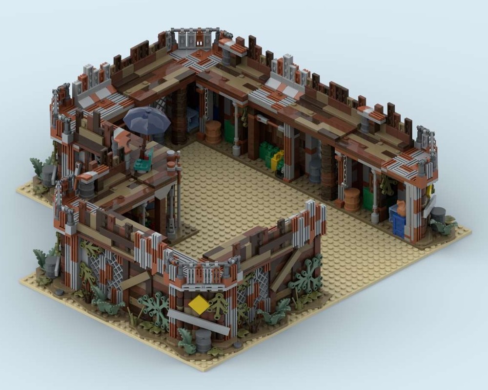 Lego Fallout Modular Wasteland Camp - Barricades V1