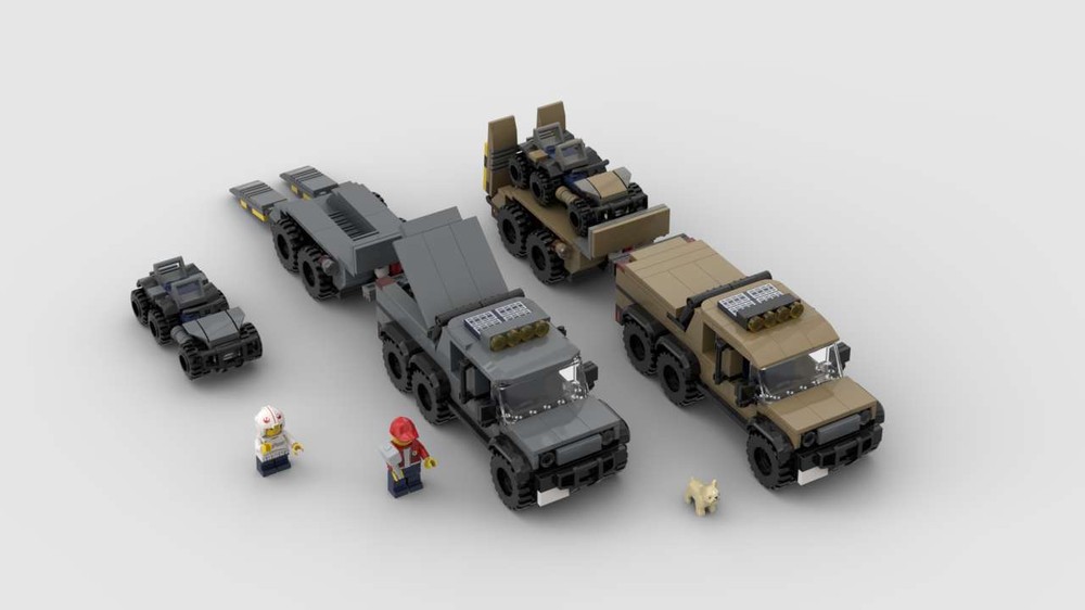 Lego Suzuki Jimny JB74 6x6 + Trailer / Mini 6x6 Buggy