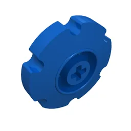 Technic Tread Sprocket Wheel Small 6 Tooth / Blue