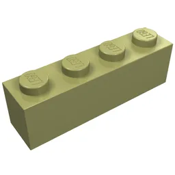 Brick 1 x 4 / Olive Green