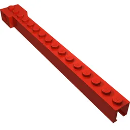 Crane Arm Outside, Narrow, 15 Studs / Red
