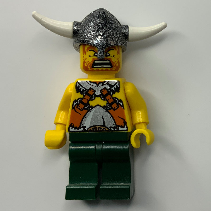 Lego Viking Warrior - Armour, Bare Arms, Dark Green Legs