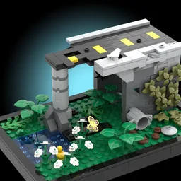 Abandoned bridge diorama