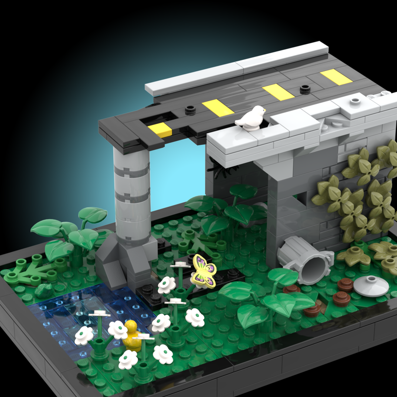 Lego Abandoned bridge diorama