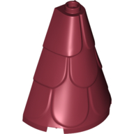 Lego Tower Roof 2 x 4 x 4 Half Cone Shaped with Roof Tiles / Dark Red