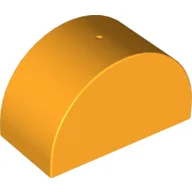 Duplo Brick 2 x 4 x 2 Curved Top / Bright Light Orange
