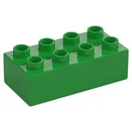 Duplo Brick 2 x 4 / Bright Green