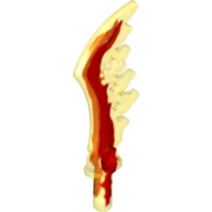 Weapon Sword Serrated with Marbled Red Pattern / Trans-Yellow