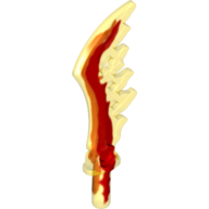Lego Weapon Sword Serrated with Marbled Red Pattern