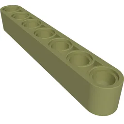 Technic Beam 1 x 7 Thick / Olive Green