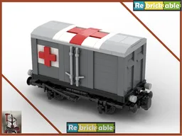 (Old Version) (medical) British vented goods van (buffer magnet)