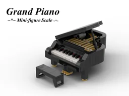 Grand Piano (LEGO 21323 Mini-figure scale)