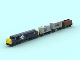 4 Wide BR Class 37 Freight Train