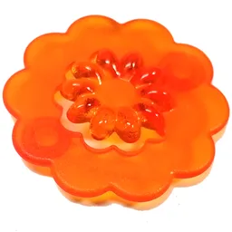Clikits Icon, Flower 4.5 x 4.5 with 10 Petals, 2 Pins / Trans-Orange