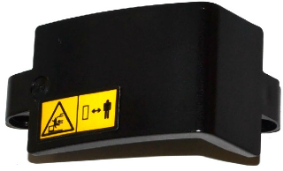 Lego Technic, Panel Curved 3 x 5 x 3 with Yellow Warning Signs Pattern Model Right Side (Sticker) - Set 42053