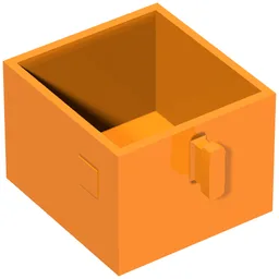 Duplo Drawer 2 x 2 with Pull Handle / Orange