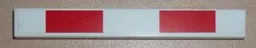 Tile 1 x 8 with Crossbar with 2 Red Rectangles Pattern (Sticker) - Set 7936