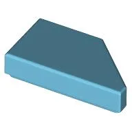 Tile 1 x 2 with Stud Notch Left / Medium Azure
