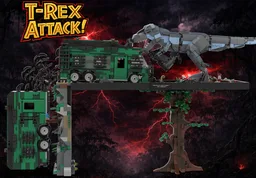 T-Rex Attack! Mobile Lab Diorama.