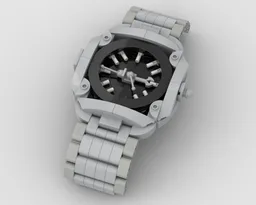 luxury watch with black plate