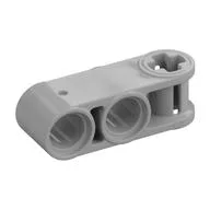 Technic Axle and Pin Connector Perpendicular 3L with 2 Pin Holes / Pearl Light Gray