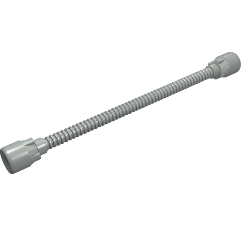 Lego Flexible Hose 8.5L with Tabbed Ends (Ends same color as Tube) / Light Gray