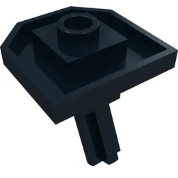 Large Figure Shield Holder with Technic Axle / Black