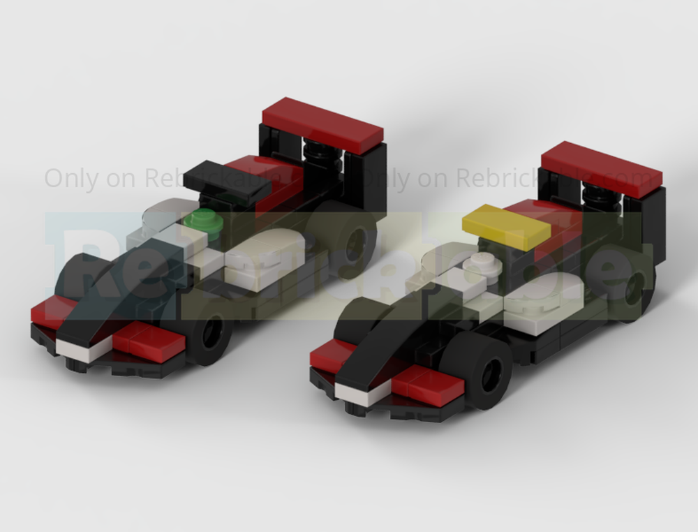 Lego 2024 HAAS VF-24 Formula 1 Cars - Half Speed Champions Scale