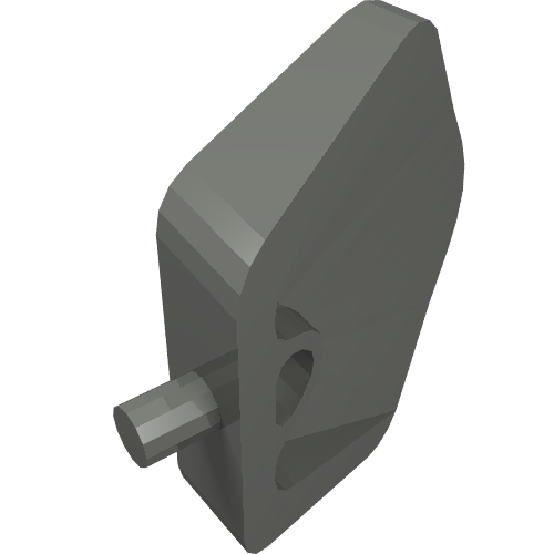 Lego Animal Body Part, Elephant Ear / Dark Bluish Gray
