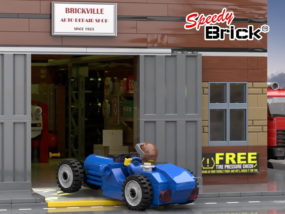 Lego Retro auto workshop