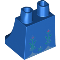 Lego Hips and Legs Under Dress/Robe with Flowers Print / Blue