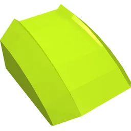 Brick Curved 2 x 2 with Lip, No Studs / Lime
