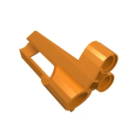 Technic Panel Fairing # 5 Small Short, Large Hole, Side A / Orange