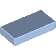 Tile 1 x 2 with Groove / Bright Light Blue