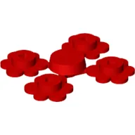 Plant, Flower Small [Complete Sprue of Four] / Red