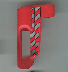 Technic, Panel Fairing # 6 Small Short, Large Hole, Side B with Silver Checkered Pattern (Sticker) - Set 8242
