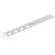Hinge Plate 1 x 8 Locking with Angled Side Extensions, Rounded Plate Underside, 9 Teeth / Trans-Clear