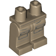 Lego Hips and Dark Tan Legs with Pilot Suit (Luke Skywalker) / Dark Tan