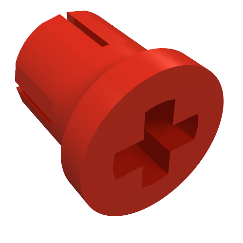 Lego Technic Bush with One Flange - Type One / Red