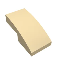 Brick Curved 2 x 1 No Studs [1/2 Bow] / Tan