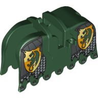 Lego Animal / Creature Accessory, Horse Barding with Kingdoms Dragon Shield and Armour Print