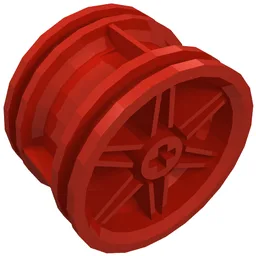 Wheel 30.4 x 20 without Pinholes, with Reinforced Rim / Red