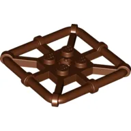 Plate Special 2 x 2 with Bar Frame Square / Reddish Brown