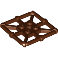 Lego Plate Special 2 x 2 with Bar Frame Square / Reddish Brown
