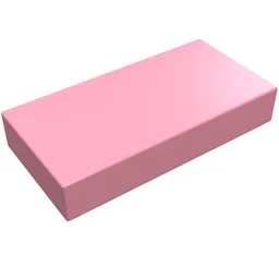 Tile 1 x 2 with Groove / Pink