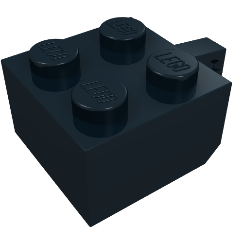 Lego Hinge Brick 2 x 2 Locking with 1 Finger Vertical [No Axle Hole] / Black