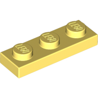 Lego Plate 1 x 3 / Bright Light Yellow
