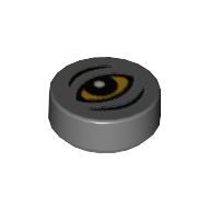 Lego Tile Round 1 x 1 with Eye Print