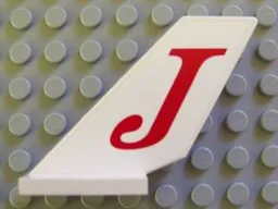 Tail Shuttle with Red 'J' Pattern on Both Sides (Stickers) - Sets 6863 / 7782