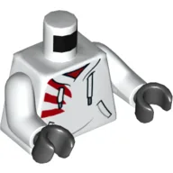 Torso, Hoodie, White Laces, Red Stripes on Shoulder Print (Jack Davids), White Arms, Black Hands